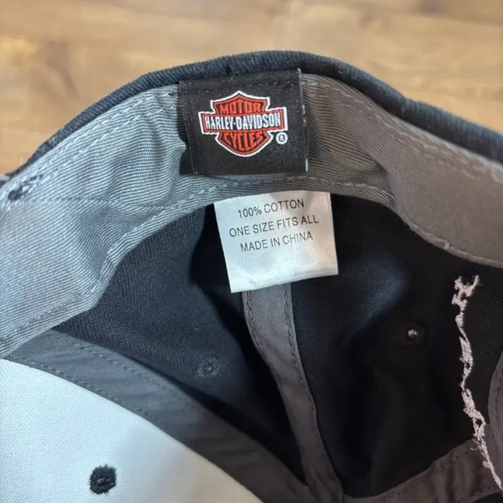 Vintage Harley-Davidson Maui Hawaii Rhinestone Baseball Dad Hat Black OS